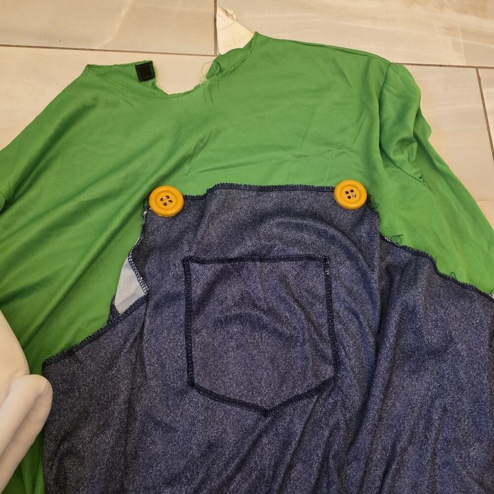 Super Mario Brothers Bros Luigi Adult Nintendo Video Game Costume - Large - Picture 16 of 16